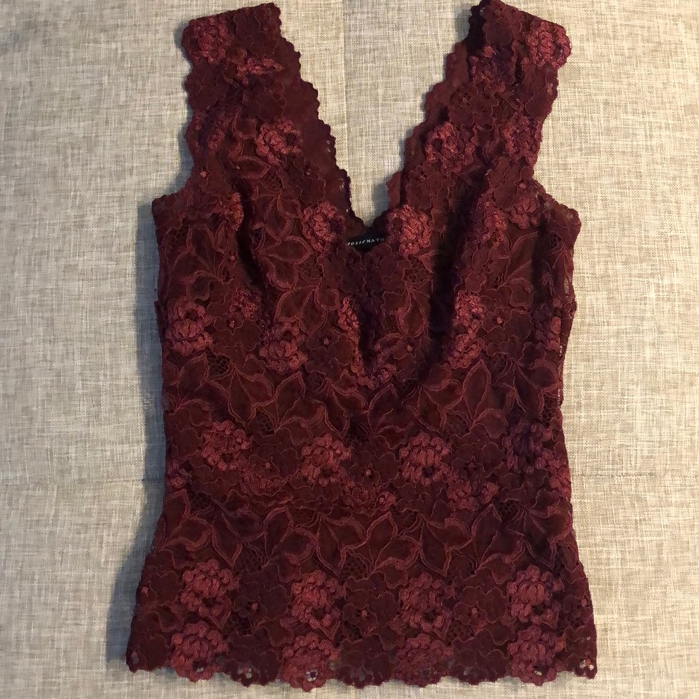 Joie Natori Sleeveless Lace Tank Size S